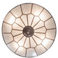 Meyda Lighting Vincent 21" 4-Light Mahogany Bronze & Highlighted Craftsman Brown Flush Mount Light With Frosted Clear Shade Glass