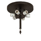 Meyda Lighting Vincent 30" 6-Light Oil Rubbed Bronze Flush Mount Light With White Shade Glass