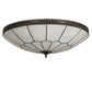 Meyda Lighting Vincent 30" 6-Light Oil Rubbed Bronze Flush Mount Light With White Shade Glass