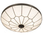 Meyda Lighting Vincent 30" 6-Light Oil Rubbed Bronze Flush Mount Light With White Shade Glass