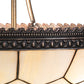 Meyda Lighting Vincent 56" 6-Light Antique Copper Honeycomb Island Pendant Light With Beige Art Shade Glass