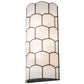 Meyda Lighting Vincent 8" 2-Light Craftsman Brown Honeycomb Wall Sconce With White Art Shade Glass