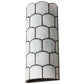 Meyda Lighting Vincent 8" 2-Light Craftsman Brown Honeycomb Wall Sconce With White Art Shade Glass