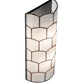 Meyda Lighting Vincent 8" 2-Light Craftsman Brown Honeycomb Wall Sconce With White Art Shade Glass