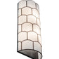 Meyda Lighting Vincent 8" 2-Light Craftsman Brown Honeycomb Wall Sconce With White Art Shade Glass
