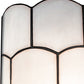 Meyda Lighting Vincent 8" 2-Light Craftsman Brown Honeycomb Wall Sconce With White Art Shade Glass