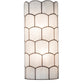 Meyda Lighting Vincent 8" 2-Light Craftsman Brown Honeycomb Wall Sconce With White Art Shade Glass