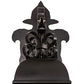 Meyda Lighting Vincente 11" 3-Light Blackwash Lantern Wall Sconce With Clear Seeded Shade Glass