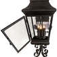 Meyda Lighting Vincente 11" 3-Light Blackwash Lantern Wall Sconce With Clear Seeded Shade Glass