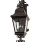 Meyda Lighting Vincente 11" 3-Light Blackwash Lantern Wall Sconce With Clear Seeded Shade Glass