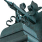 Meyda Lighting Vincente 11" 3-Light Golden Verdigris Wall Sconce With Clear Seeded Shade Glass