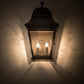 Meyda Lighting Vincente 9" 2-Light Smoke Wall Sconce With Clear Seeded Shade Glass