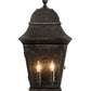 Meyda Lighting Vincente 9" 2-Light Smoke Wall Sconce With Clear Seeded Shade Glass