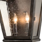 Meyda Lighting Vincente 9" 2-Light Smoke Wall Sconce With Clear Seeded Shade Glass