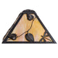 Meyda Lighting Vine Leaf 13" Craftsman Brown Frame With Beige Iridescent Shade Glass