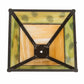 Meyda Lighting Vine Leaf 19" Craftsman Brown Frame With Green & Beige Iridescent Shade Glass