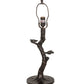 Meyda Lighting Vine Leaf 24" Craftsman Brown Table Lamp With Green & Beige Iridescent Shade Glass