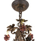 Meyda Lighting Vineyard 18" 3-Light Coffee Bean Chandelier With Faux Candlelight