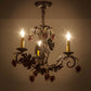 Meyda Lighting Vineyard 18" 3-Light Coffee Bean Chandelier With Faux Candlelight