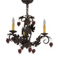 Meyda Lighting Vineyard 18" 3-Light Coffee Bean Chandelier With Faux Candlelight