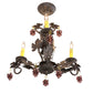 Meyda Lighting Vineyard 18" 3-Light Coffee Bean Chandelier With Faux Candlelight