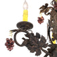 Meyda Lighting Vineyard 18" 3-Light Coffee Bean Chandelier With Faux Candlelight