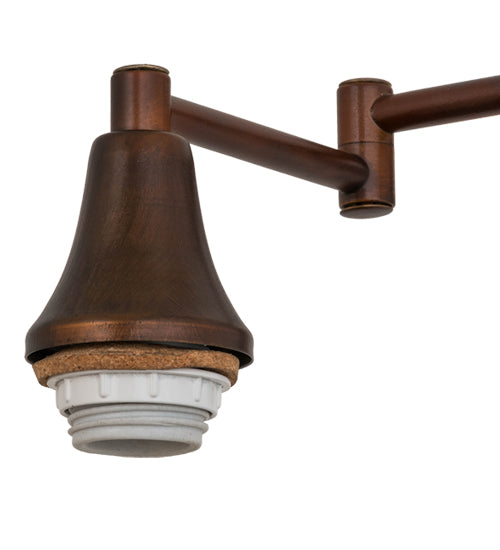 Meyda Lighting Vintage Copper 13" Vintage Copper Powdercoat Swing Arm Wall Sconce Hardware