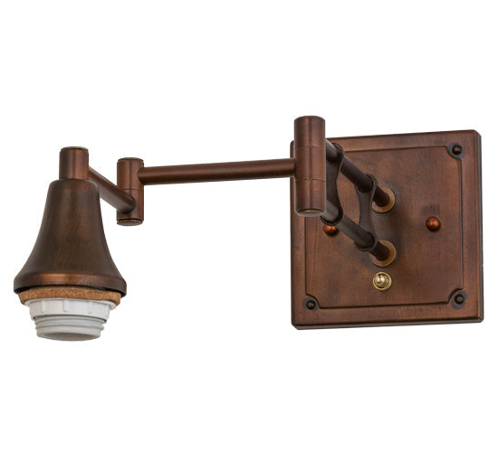 Meyda Lighting Vintage Copper 13" Vintage Copper Powdercoat Swing Arm Wall Sconce Hardware