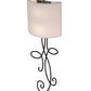 Meyda Lighting Volta 12" 2-Light Antique Iron Gate Wall Sconce With White Eggshell Textrene Shade