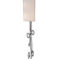 Meyda Lighting Volta 12" 2-Light Antique Iron Gate Wall Sconce With White Eggshell Textrene Shade