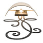 Meyda Lighting Volta 12" 2-Light Antique Iron Gate Wall Sconce With White Eggshell Textrene Shade