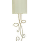 Meyda Lighting Volta 12" 2-Light Champagne Metallic Wall Sconce With Eggshell Textrene Shade