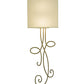 Meyda Lighting Volta 12" 2-Light Champagne Metallic Wall Sconce With Eggshell Textrene Shade