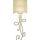 Meyda Lighting Volta 12" 2-Light Champagne Metallic Wall Sconce With Eggshell Textrene Shade