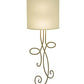 Meyda Lighting Volta 12" 2-Light Champagne Metallic Wall Sconce With Eggshell Textrene Shade