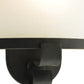 Meyda Lighting Volta 13" Black Wall Sconce With White Opal Shade Glass