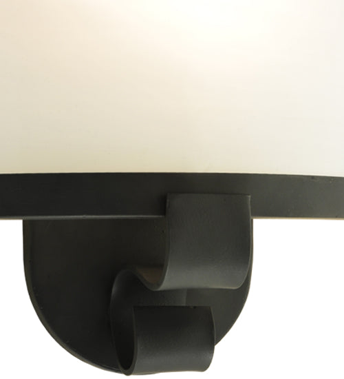 Meyda Lighting Volta 13" Black Wall Sconce With White Opal Shade Glass