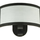 Meyda Lighting Volta 13" Black Wall Sconce With White Opal Shade Glass