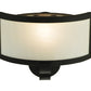 Meyda Lighting Volta 13" Black Wall Sconce With White Opal Shade Glass