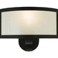 Meyda Lighting Volta 13" Black Wall Sconce With White Opal Shade Glass