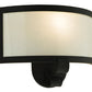 Meyda Lighting Volta 13" Black Wall Sconce With White Opal Shade Glass
