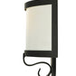 Meyda Lighting Volta 13" Black Wall Sconce With White Opal Shade Glass