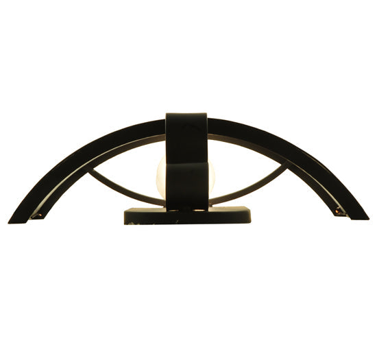 Meyda Lighting Volta 13" Black Wall Sconce With White Opal Shade Glass