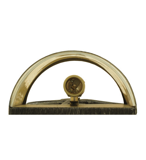 Meyda Lighting Volta 8" Antique Iron Gate Wall Sconce With Creme Carrare Idalight Shade Glass