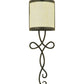 Meyda Lighting Volta 8" Antique Iron Gate Wall Sconce With Creme Carrare Idalight Shade Glass
