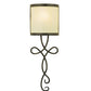 Meyda Lighting Volta 8" Antique Iron Gate Wall Sconce With Creme Carrare Idalight Shade Glass
