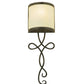 Meyda Lighting Volta 8" Antique Iron Gate Wall Sconce With Creme Carrare Idalight Shade Glass