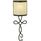 Meyda Lighting Volta 8" Antique Iron Gate Wall Sconce With Creme Carrare Idalight Shade Glass