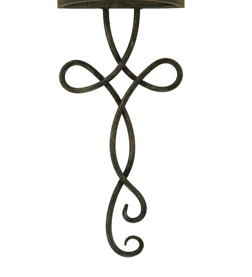 Meyda Lighting Volta 8" Antique Iron Gate Wall Sconce With Creme Carrare Idalight Shade Glass
