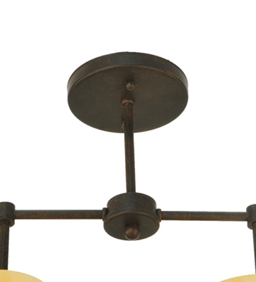 Meyda Lighting Vortex 16" 2-Light Coffee Bean Island Pendant Light With Sahara Taupe Idalight Shade Glass
